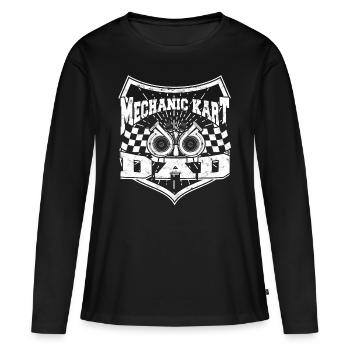 Kart conduite de kart pilotes de course Pilotes de course - T-shirt manches longues Premium bio Femme - noir - Devant - Julia (174cm)