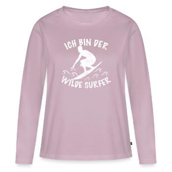 Preventivo di navigazione - Maglia a maniche lunghe ecologica premium da donna - rosa antico - Fronte - Julia (174cm)