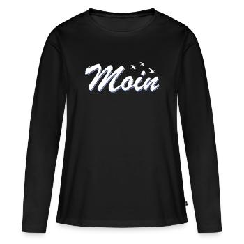 Lune - T-shirt manches longues Premium bio Femme - noir - Devant - Julia (174cm)