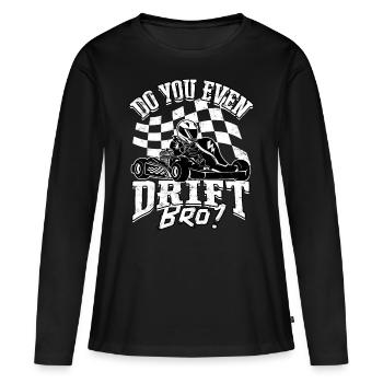 Kart conduite de kart pilotes de course Pilotes de course - T-shirt manches longues Premium bio Femme - noir - Devant - Julia (174cm)