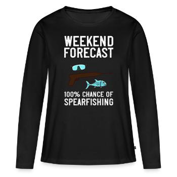 Spearfishing Spear Fishermen Fish Spear Fishermen - Women's Premium Organic Long Sleeve Shirt - black - Front - Julia (174cm)