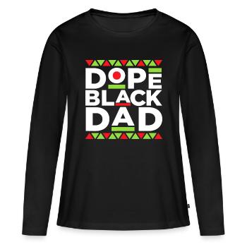Black Dad Matter Black History Month Pride Fathers - Women's Premium Organic Long Sleeve Shirt - black - Front - Julia (174cm)