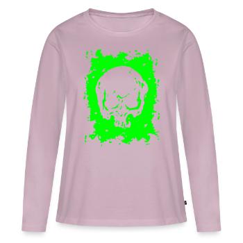 2reborn Skull Head Totenkopf Angst Tot Died 3 - Frauen Premium Bio Langarmshirt - Altrosa - Vorne - Julia (174cm)