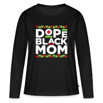 Black Mom Matter Mois de l’histoire des Noirs Mère Pridel - T-shirt manches longues Premium bio Femme - noir - Devant - Julia (174cm)