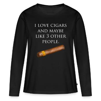 I Love Cigars & Maybe 3 Other Peoplealedrinkginteq - Women's Premium Organic Long Sleeve Shirt - black - Front - Julia (174cm)