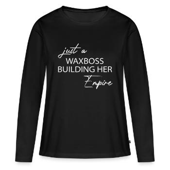 Juste un patron de cire construisant son empire spécialiste de la cire - T-shirt manches longues Premium bio Femme - noir - Devant - Julia (174cm)