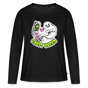 Valentinstag - Ghost Queen - Anti Valentine - Frauen Premium Bio Langarmshirt - Schwarz - Vorne - Julia (174cm)