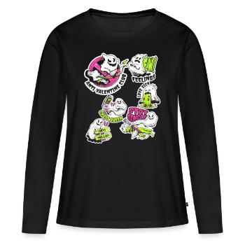 Valentinstag - Ghosting Singles - Anti Valentine - Frauen Premium Bio Langarmshirt - Schwarz - Vorne - Julia (174cm)