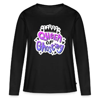 Valentinstag - Queen of Ghosting - Anti Valentine - Frauen Premium Bio Langarmshirt - Schwarz - Vorne - Julia (174cm)