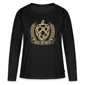 Beer Brewing Overly Hoptimistic Malt Home Brewer - Women's Premium Organic Long Sleeve Shirt - black - Front - Julia (174cm)