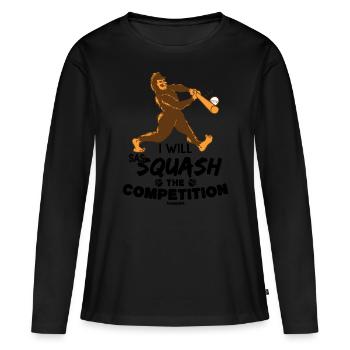 Sasquatch Baseball - T-shirt manches longues Premium bio Femme - noir - Devant - Julia (174cm)