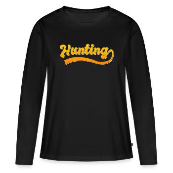Hunting - Women's Premium Organic Long Sleeve Shirt - black - Front - Julia (174cm)