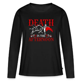 La tauromachie Mort dans l’après-midi Rodéo Clown - T-shirt manches longues Premium bio Femme - noir - Devant - Julia (174cm)