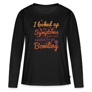 Bowling Strike Bowling alley Bowling team - T-shirt manches longues Premium bio Femme - noir - Devant - Julia (174cm)