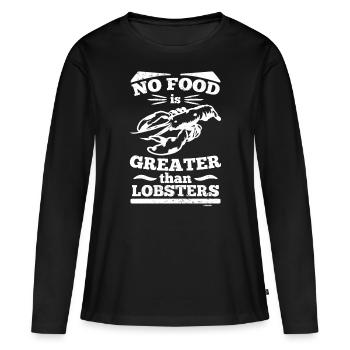 Nourriture de homard Idée cadeau de crustacés - T-shirt manches longues Premium bio Femme - noir - Devant - Julia (174cm)