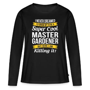 Master Gardener Tshirt Drôle Giftgradenid plutôt b - T-shirt manches longues Premium bio Femme - noir - Devant - Julia (174cm)