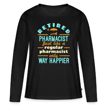 Retired Pharmacist Pharmacy Pharm.D Retirement Way - Women's Premium Organic Long Sleeve Shirt - black - Front - Julia (174cm)