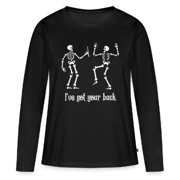 Funny Skeleton Shirt I Got Your Back Chiropractic - Women's Premium Organic Long Sleeve Shirt - black - Front - Julia (174cm)