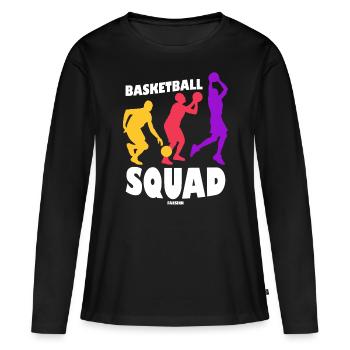 Équipe de basket-ball - T-shirt manches longues Premium bio Femme - noir - Devant - Julia (174cm)