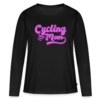 Fahrrad Mama Geschenk - Frauen Premium Bio Langarmshirt - Schwarz - Vorne - Julia (174cm)