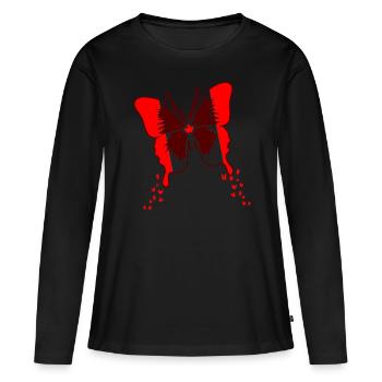 Drapeau du Canada - T-shirt manches longues Premium bio Femme - noir - Devant - Julia (174cm)
