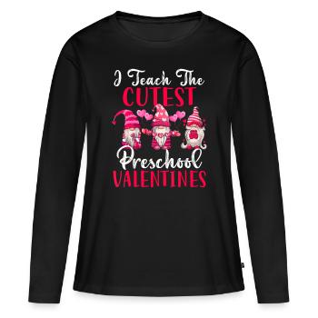 Ich unterrichte die süßesten Vorschullehrer Drei Gnomenlehrer - Frauen Premium Bio Langarmshirt - Schwarz - Vorne - Julia (174cm)