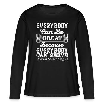Martin Luther King Jr.Martin Luther King Loversmar - Frauen Premium Bio Langarmshirt - Schwarz - Vorne - Julia (174cm)