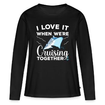 Cool Cruise Art Men Women Cruising Lover Matching - Women's Premium Organic Long Sleeve Shirt - black - Front - Julia (174cm)