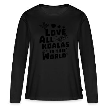 Koala Eucalyptus Dear Children Girls - Women's Premium Organic Long Sleeve Shirt - black - Front - Julia (174cm)