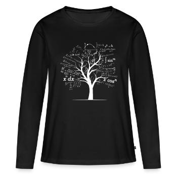 Drôle AP Calcul Algèbre Arbre Math Professeur Nerd G - T-shirt manches longues Premium bio Femme - noir - Devant - Julia (174cm)