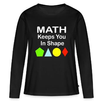 Les mathématiques vous gardent en forme Entraînement amusant du professeur de mathématiques - T-shirt manches longues Premium bio Femme - noir - Devant - Julia (174cm)
