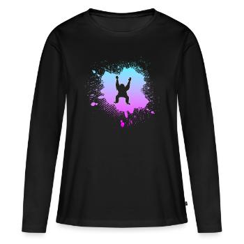 Orang-outan - T-shirt manches longues Premium bio Femme - noir - Devant - Julia (174cm)