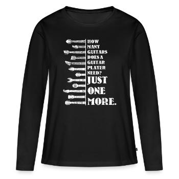 How Many Guitars Does A Player Need? Just One More - Women's Premium Organic Long Sleeve Shirt - black - Front - Julia (174cm)