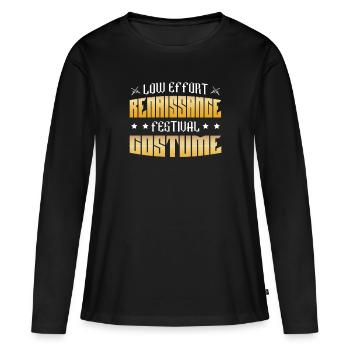 Costumes festifs Renaissance - T-shirt manches longues Premium bio Femme - noir - Devant - Julia (174cm)