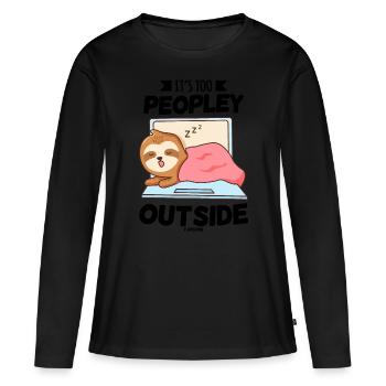 C’est trop populaire en dehors de Sloth - T-shirt manches longues Premium bio Femme - noir - Devant - Julia (174cm)