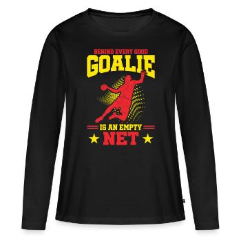 Handball Goalkeeper Handball Player Goalie Coach - Women's Premium Organic Long Sleeve Shirt - black - Front - Julia (174cm)