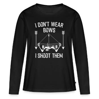 Funny Archery Designs For Men Father Shooting Fans - Women's Premium Organic Long Sleeve Shirt - black - Front - Julia (174cm)