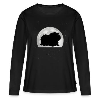 Cochon d’Inde Lune Cochon d’Inde Cochon d’Inde - T-shirt manches longues Premium bio Femme - noir - Devant - Julia (174cm)