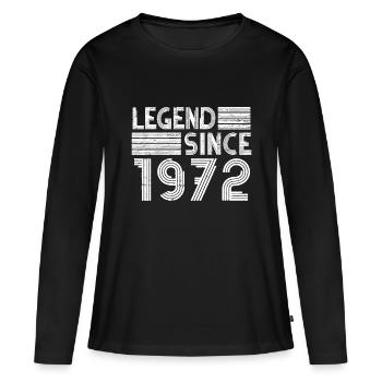 50 cadeaux d’anniversaire Légende depuis 1972 Vintage Limite - T-shirt manches longues Premium bio Femme - noir - Devant - Julia (174cm)