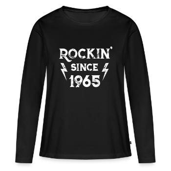 57 Year Old: Classic Rock 1965 57th Birthdayfebrua - Women's Premium Organic Long Sleeve Shirt - black - Front - Julia (174cm)