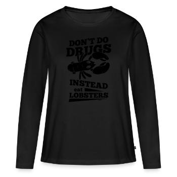 Délicatesse Gourmet Homard Gourmet - T-shirt manches longues Premium bio Femme - noir - Devant - Julia (174cm)