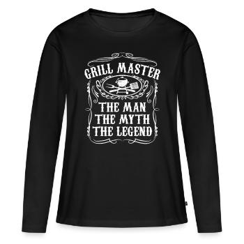 Grill Master The Man The Myth Legend Funny BBQ Smo - Frauen Premium Bio Langarmshirt - Schwarz - Vorne - Julia (174cm)