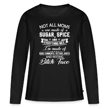 Frauen F-Bombe Mama mit Tattoos Hübsche Augen Und Thi - Frauen Premium Bio Langarmshirt - Schwarz - Vorne - Julia (174cm)