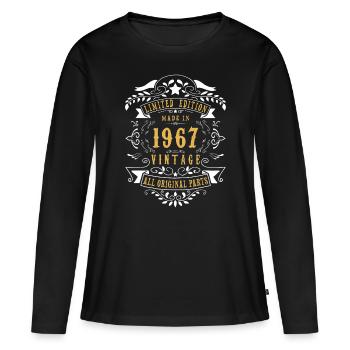 Je n’ai ni le temps ni les crayonsnorcrayoni - T-shirt manches longues Premium bio Femme - noir - Devant - Julia (174cm)
