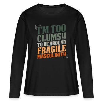 Otter Tshirt, Otter Lover Tee, Funny Otter Shirt,b - Women's Premium Organic Long Sleeve Shirt - black - Front - Julia (174cm)