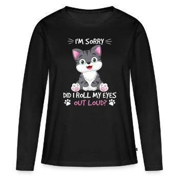 Geschichte der Ureinwohner - Indigene Indianer - Frauen Premium Bio Langarmshirt - Schwarz - Vorne - Julia (174cm)
