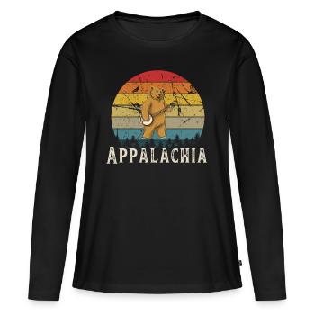 Chemises Banjo Pour Hommes Bluegrass Appalachia Folk - T-shirt manches longues Premium bio Femme - noir - Devant - Julia (174cm)