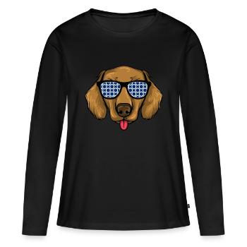 Dachshund Geschenk Dixie Wiener Doxie Dackel - Frauen Premium Bio Langarmshirt - Schwarz - Vorne - Julia (174cm)