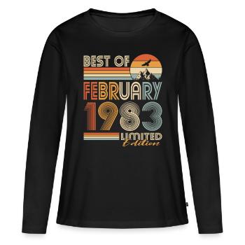 40th birthday born 1983 Best of 1983 - Women's Premium Organic Long Sleeve Shirt - black - Front - Julia (174cm)