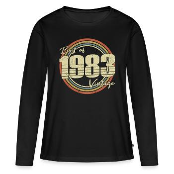 40th birthday born 1983 Best of 1983 - Women's Premium Organic Long Sleeve Shirt - black - Front - Julia (174cm)